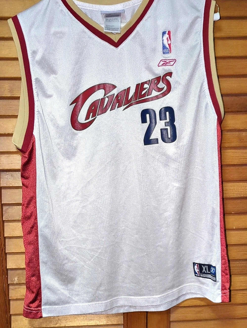 Youth Reebok LeBron James Cleveland Cavaliers 2003-04 Home White Replica Jersey